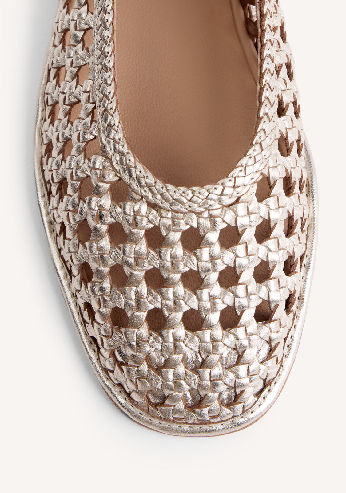 BRAIDED LEATHER BALLET FLATS EMBEYA