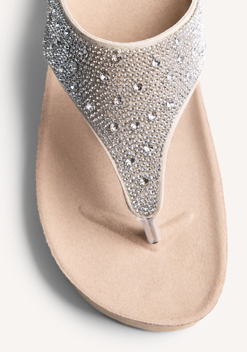 RHINESTONE BIO WEDGE SANDALS RUTHTON