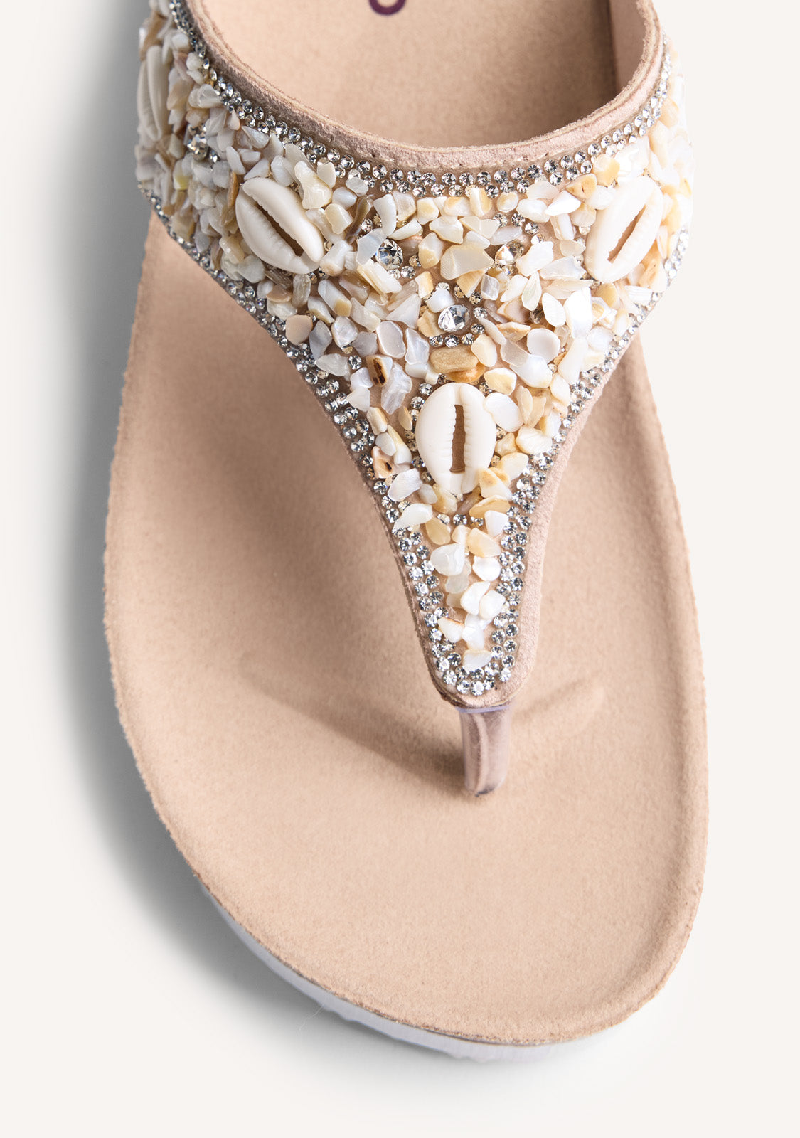BEADED BIO WEDGE SANDALS LAURIUM