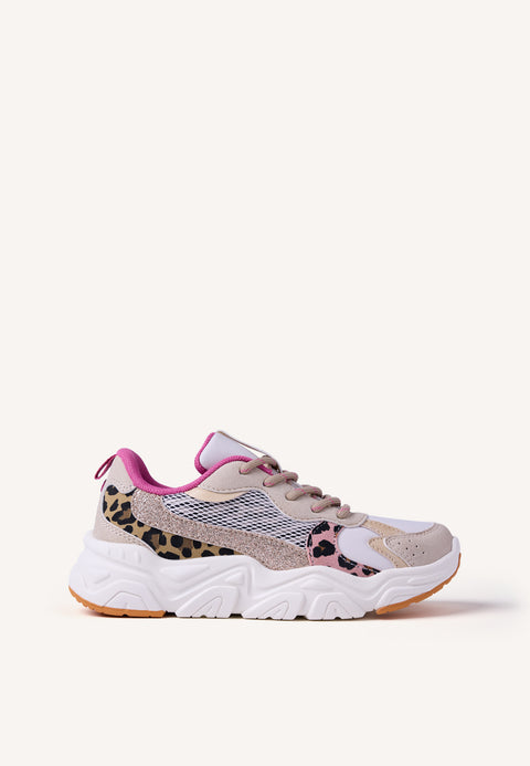 GULLY ANIMAL PRINT MESH SNEAKERS