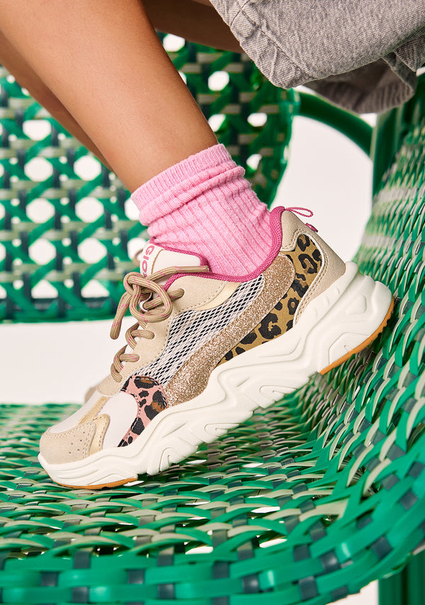 GULLY ANIMAL PRINT MESH SNEAKERS