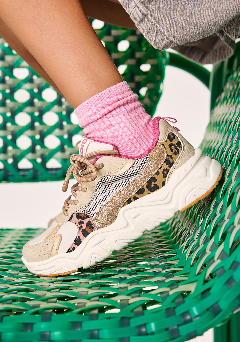 GULLY ANIMAL PRINT MESH SNEAKERS