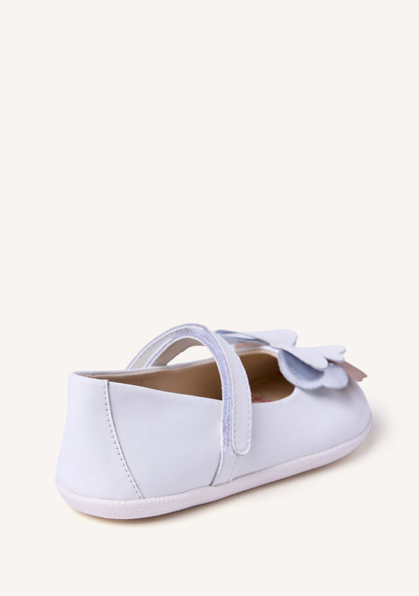 GIOSEPPO BAREFOOT - SHINY LEATHER BALLET FLATS WITH BUTTERFLY KILGORIS