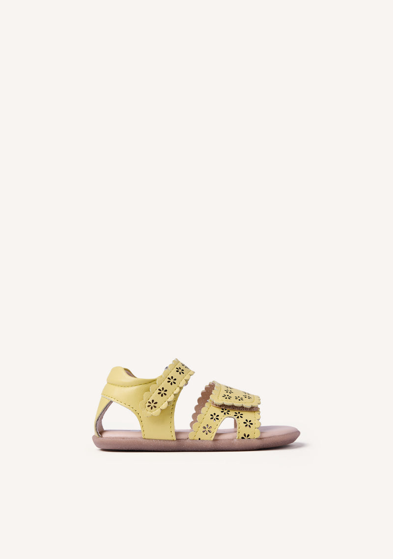 GIOSEPPO BAREFOOT - FLOWER OPEN LEATHER SANDALS KABATI