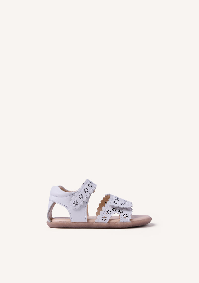 GIOSEPPO BAREFOOT - FLOWER OPEN LEATHER SANDALS KABATI