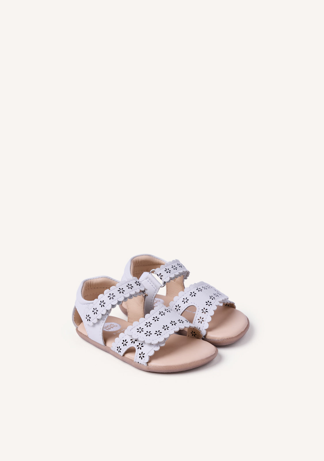 GIOSEPPO BAREFOOT - FLOWER OPEN LEATHER SANDALS KABATI