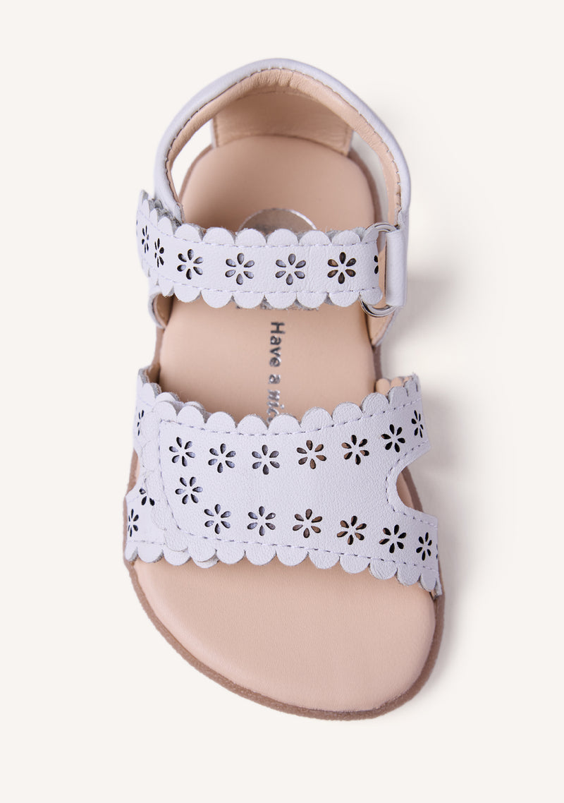 GIOSEPPO BAREFOOT - FLOWER OPEN LEATHER SANDALS KABATI