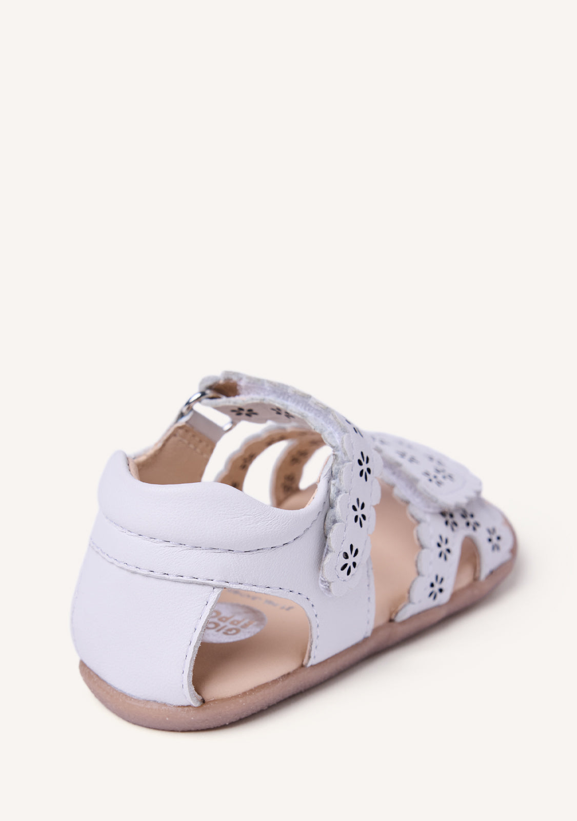 GIOSEPPO BAREFOOT - FLOWER OPEN LEATHER SANDALS KABATI