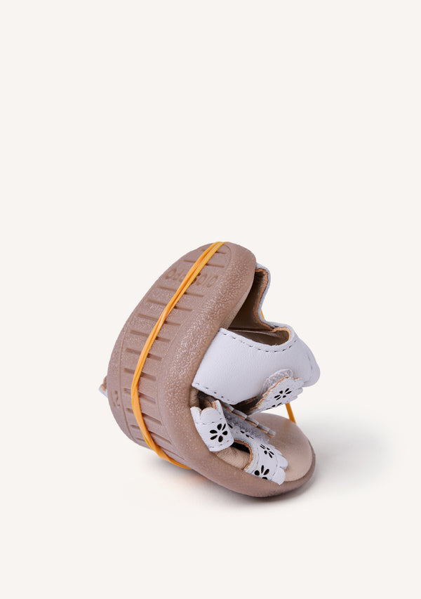 GIOSEPPO BAREFOOT - FLOWER OPEN LEATHER SANDALS KABATI