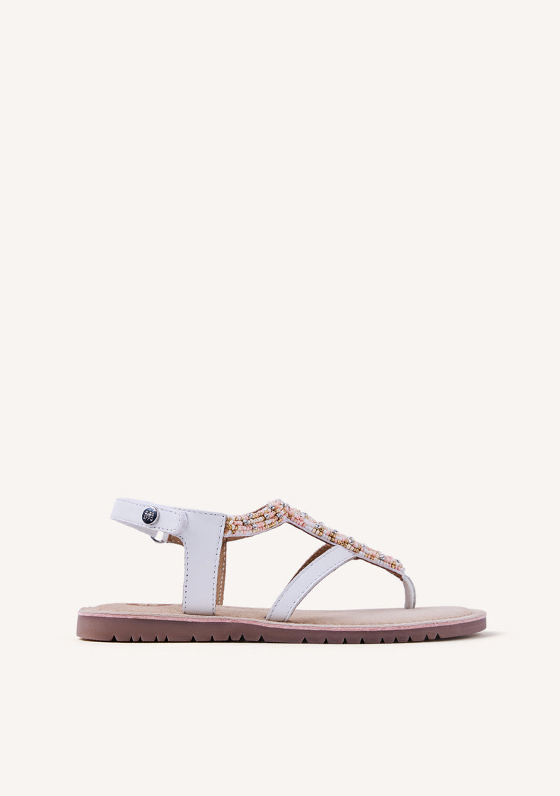 SANDALES CUIR, PERLES ET BRELOQUES INYA
