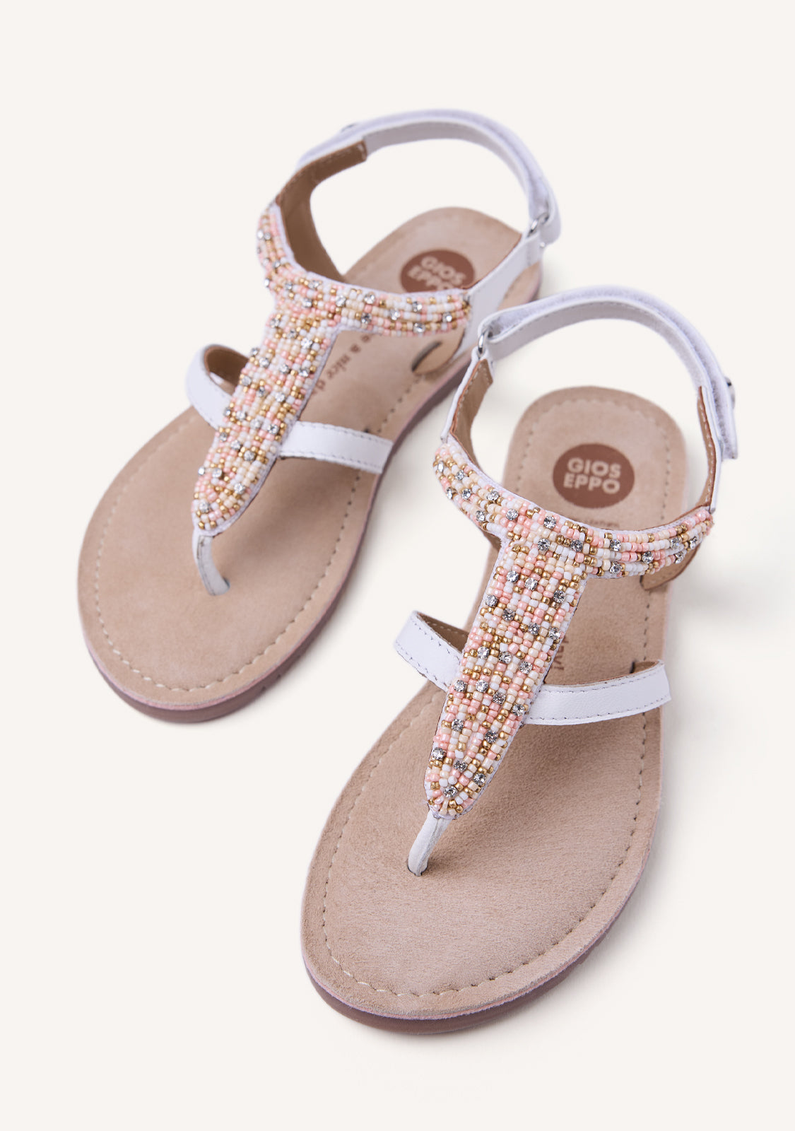 SANDALES CUIR, PERLES ET BRELOQUES INYA