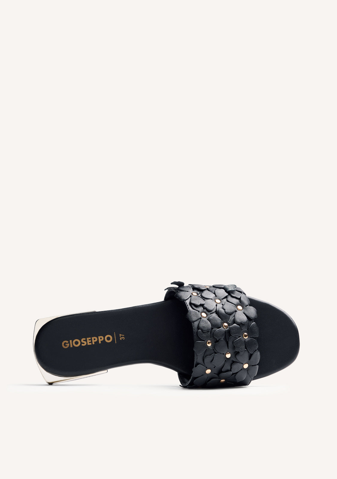 FLOWER LEATHER MULE SANDALS GATUNDU