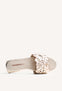 FLOWER LEATHER MULE SANDALS GATUNDU