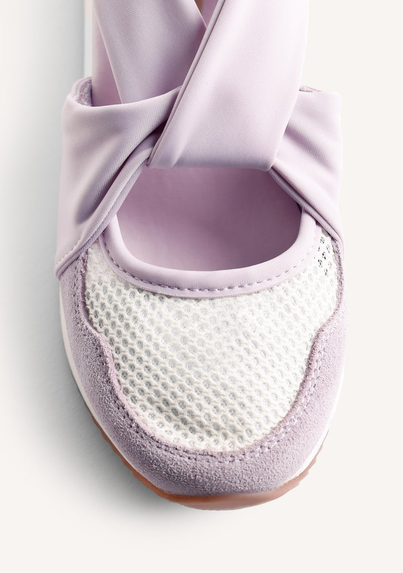 LEATHER AND MESH OPEN WEDGE SNEAKERS TUHELJ