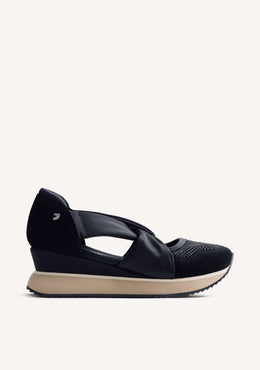 SNEAKERS APERTE ZEPPA PELLE E RETE TUHELJ
