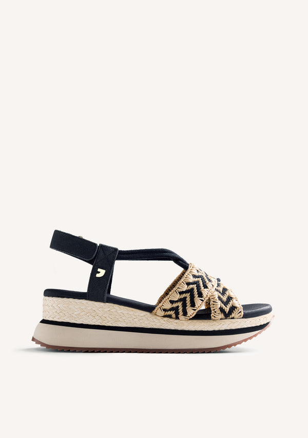 EMBROIDERED WEDGE SANDALS UGUNJA