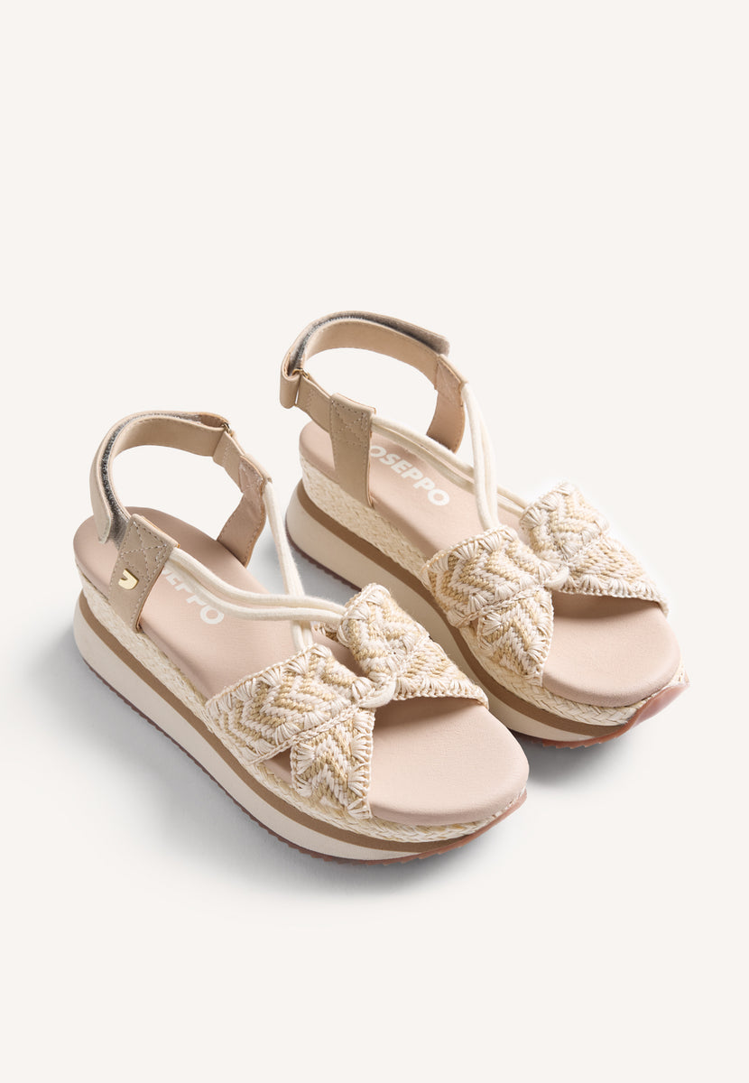 EMBROIDERED WEDGE SANDALS UGUNJA