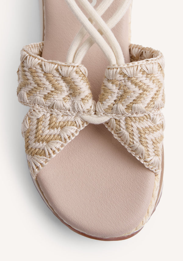 EMBROIDERED WEDGE SANDALS UGUNJA