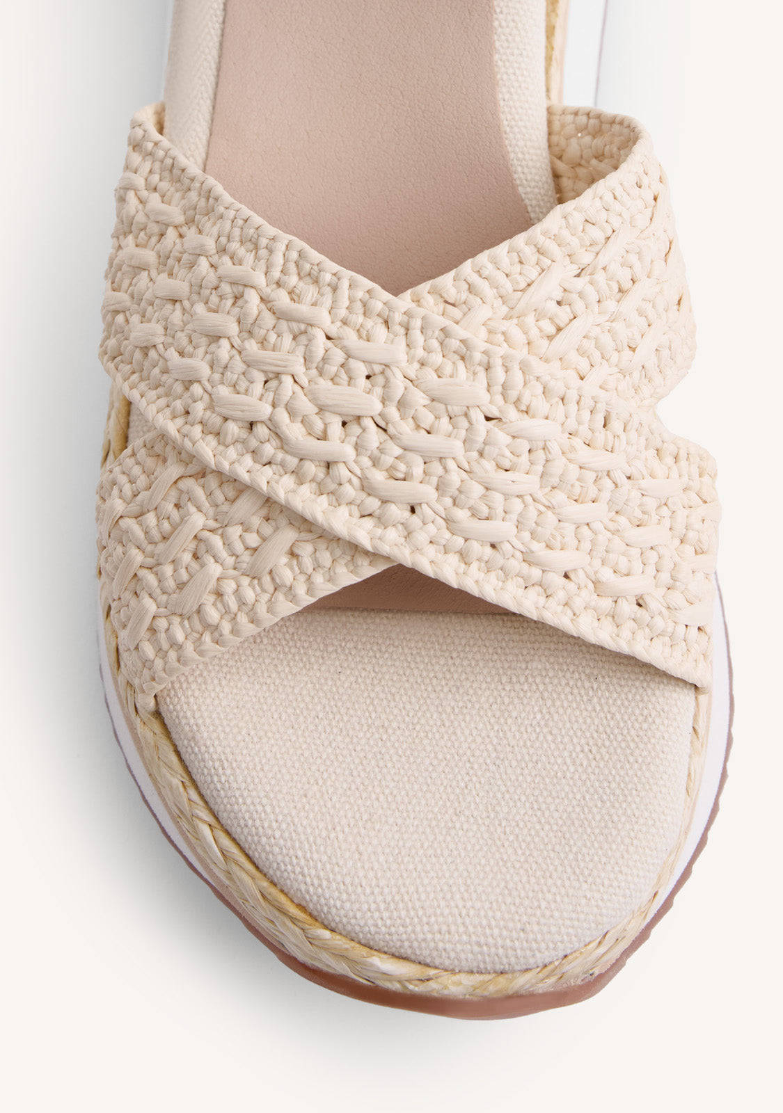 RAFFIA WEDGE SANDALS TREVELIN