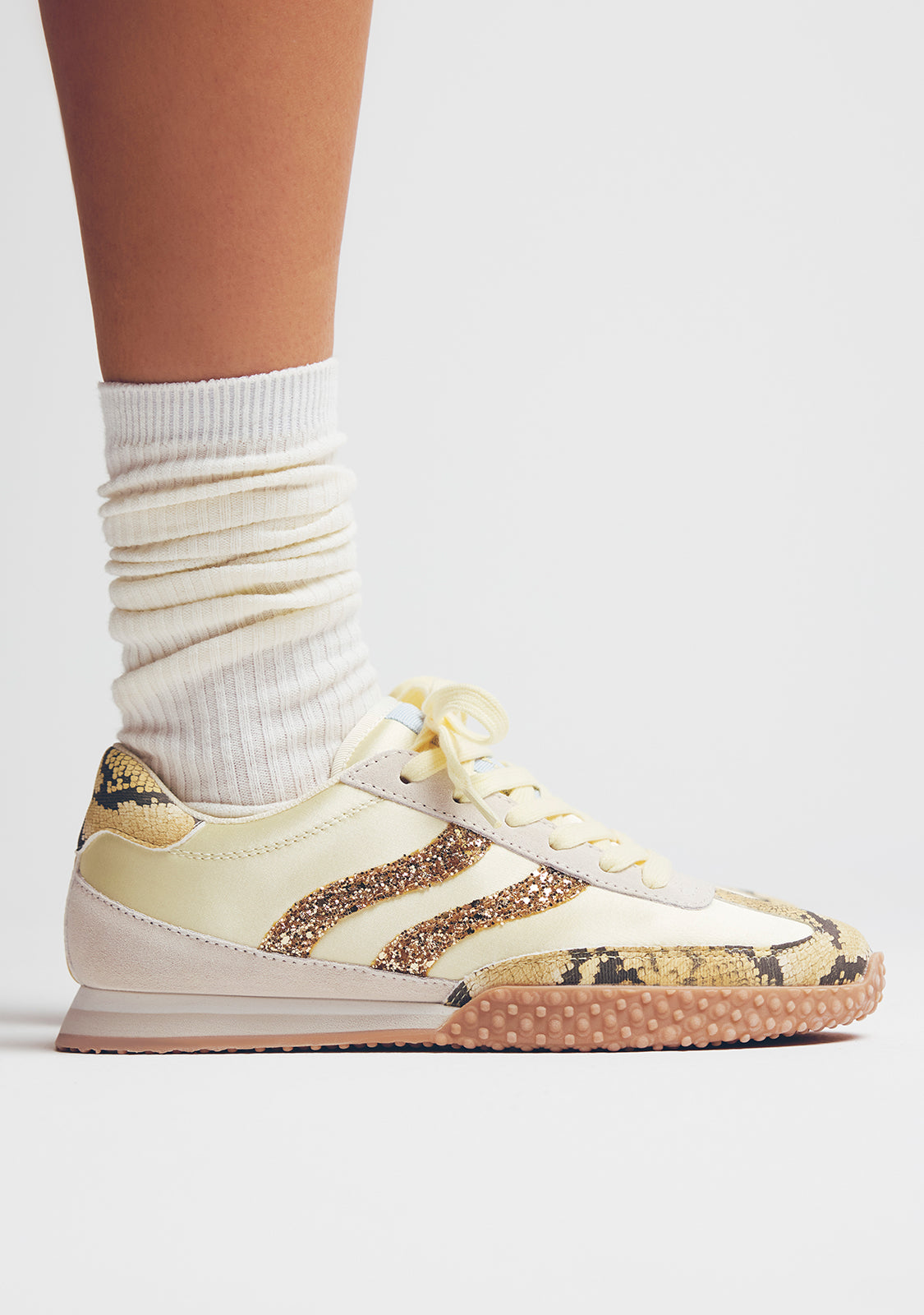 ANIMAL PRINT LEATHER SNEAKERS SHAMUD