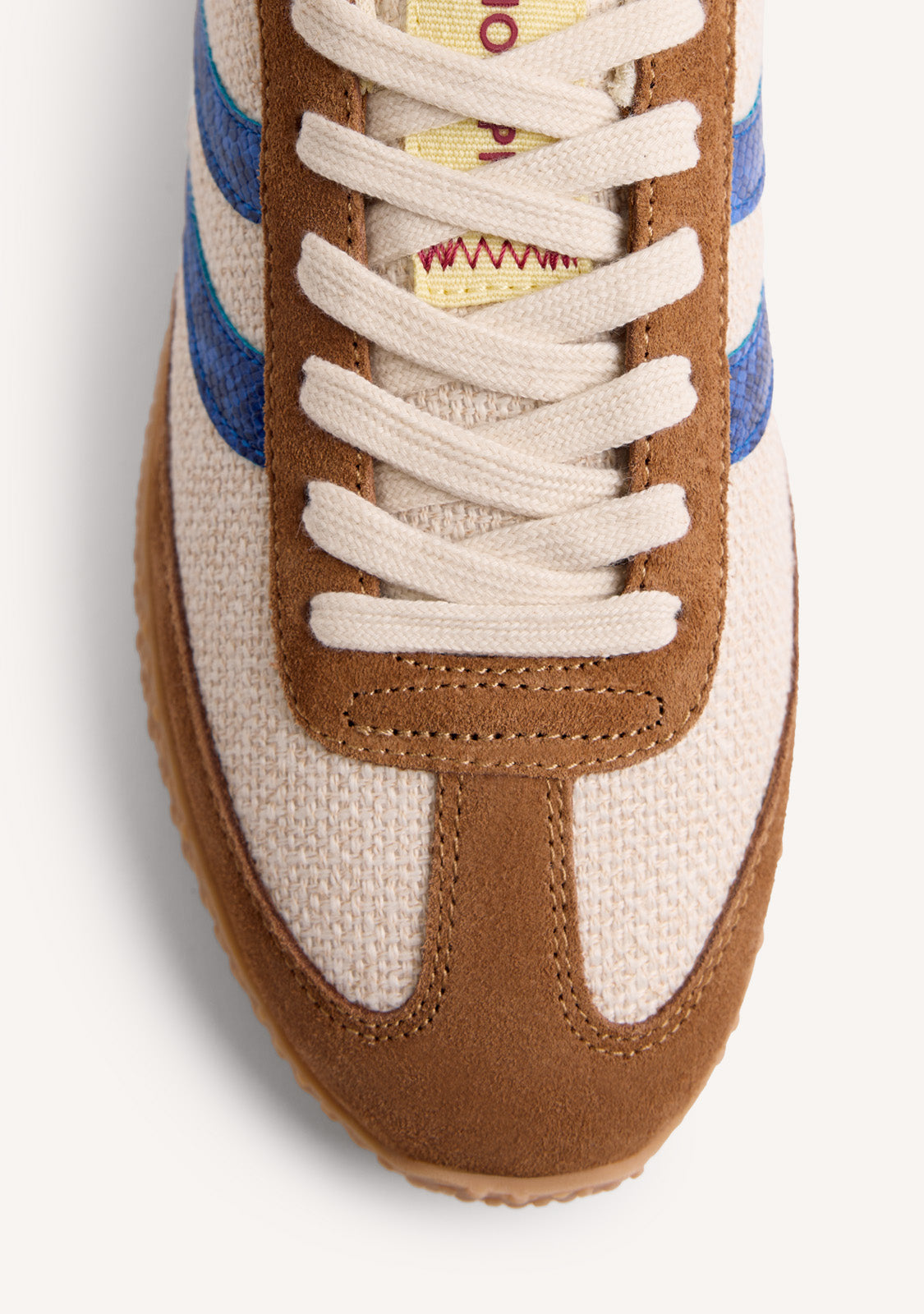 LEATHER AND LINEN SNEAKERS BLOMKEST