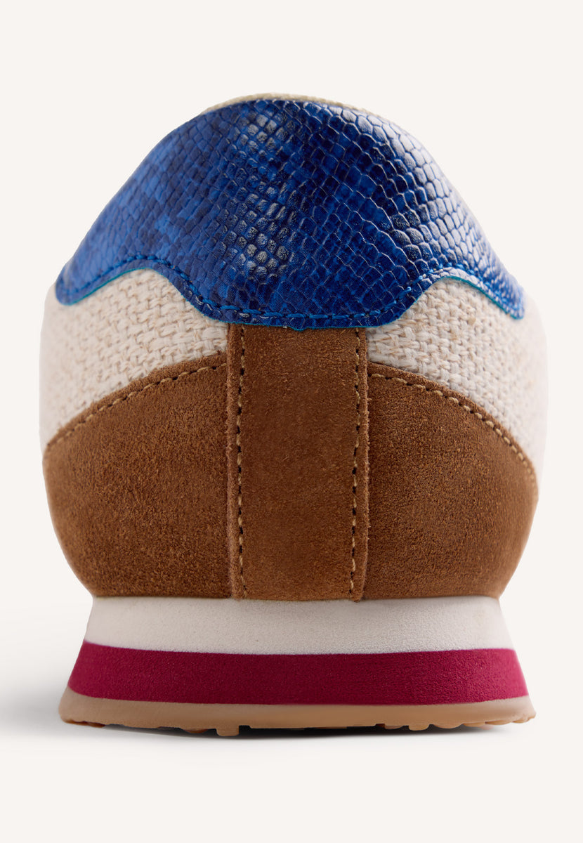 SNEAKERS CUIR ET LIN BLOMKEST