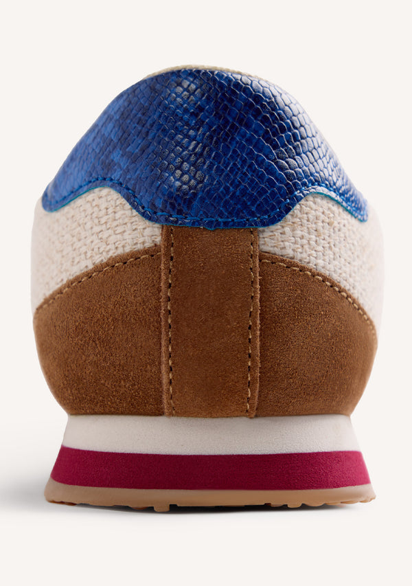 SNEAKERS CUIR ET LIN BLOMKEST