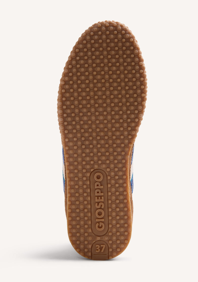 LEATHER AND LINEN SNEAKERS BLOMKEST