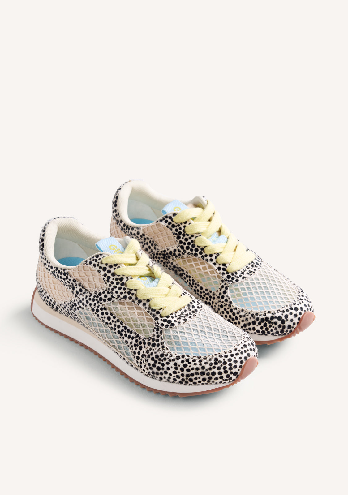 ANIMAL PRINT LEATHER AND MESH SNEAKERS SEEKONK