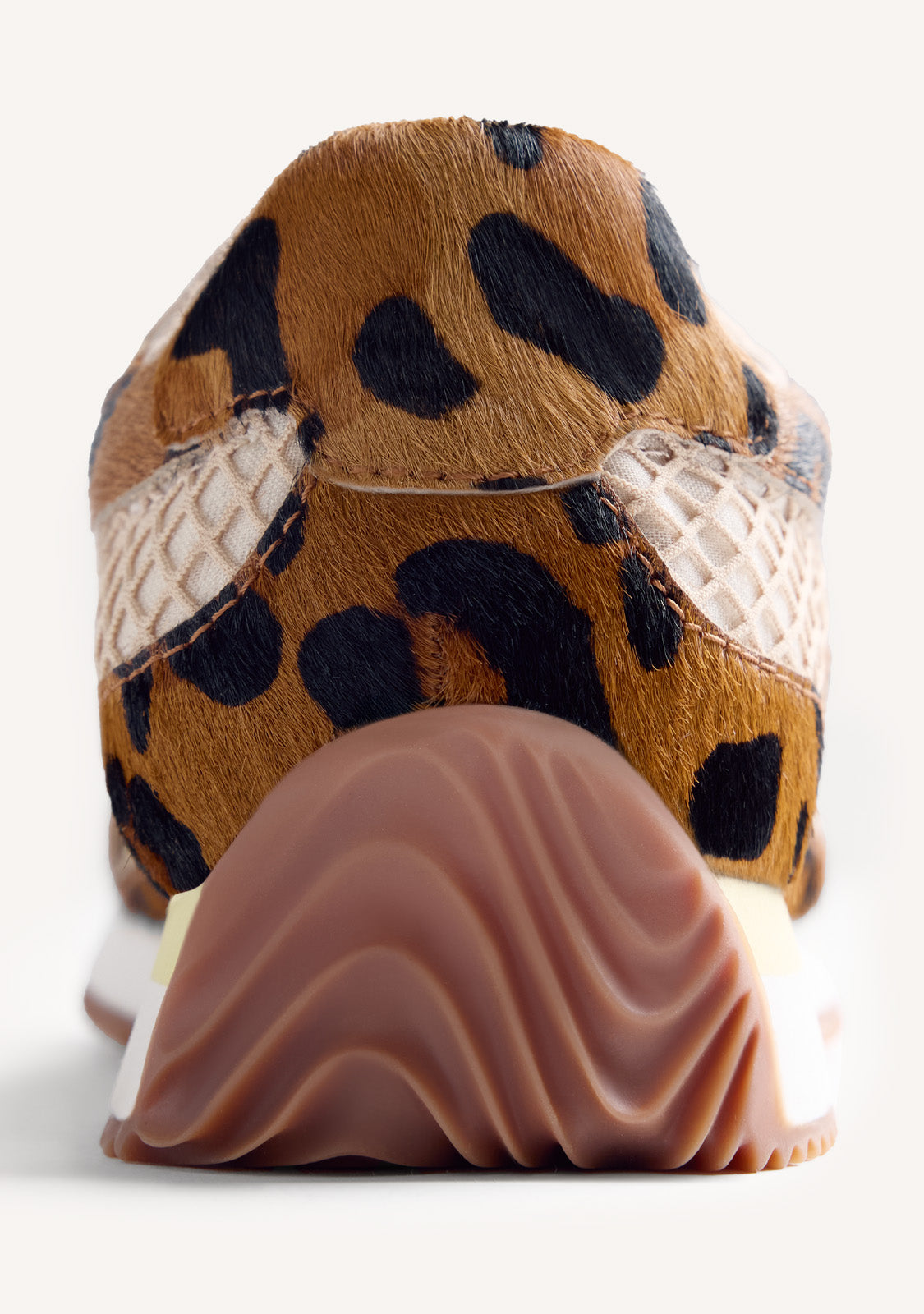 ANIMAL PRINT LEATHER AND MESH SNEAKERS SEEKONK