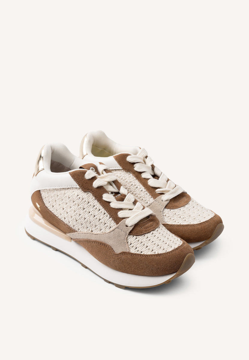 ZAPATILLAS CUÑA PIEL Y CROCHET DAPITAN