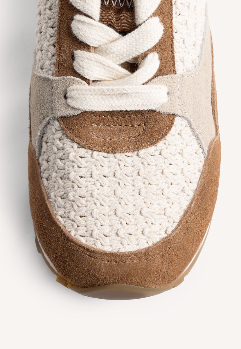 ZAPATILLAS CUÑA PIEL Y CROCHET DAPITAN