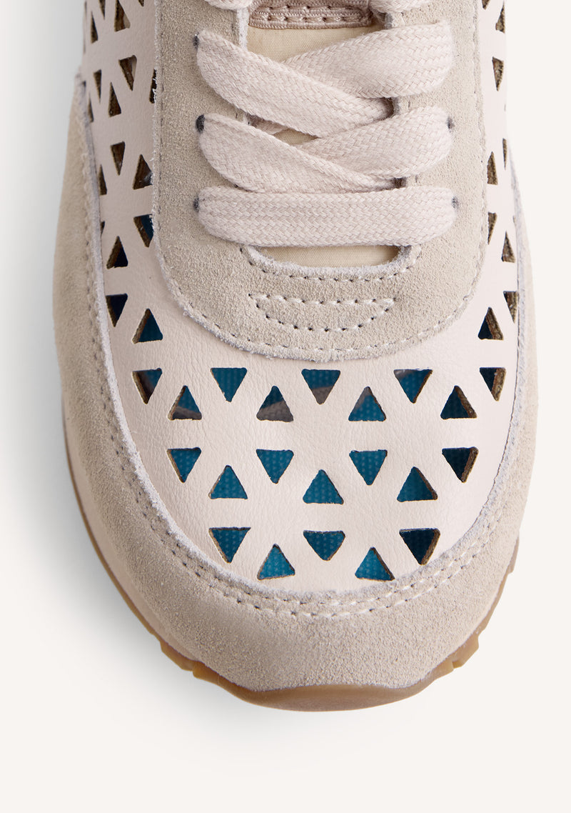 BASKETS COMPENSÉES CUIR AJOURÉ MURANGA