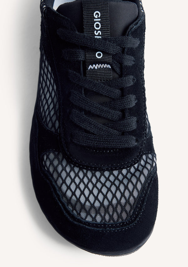 GIOSEPPO BAREFOOT - LEATHER AND MESH SNEAKERS ILESHA