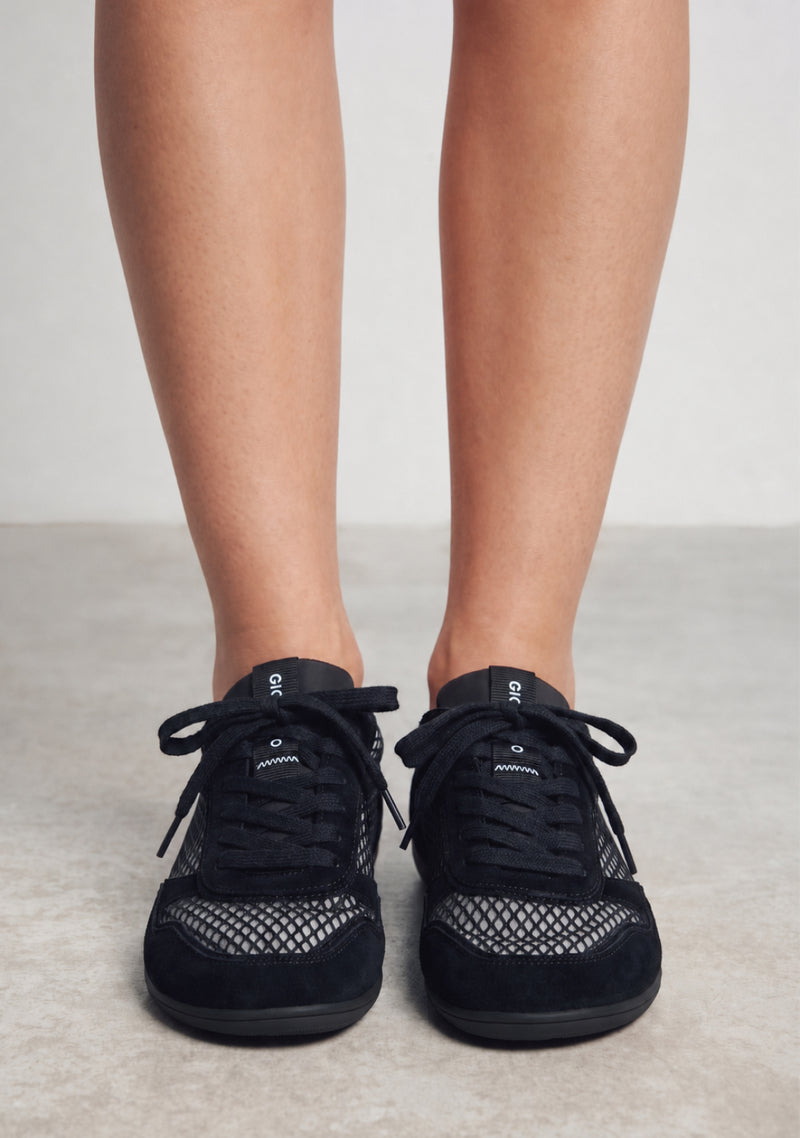 GIOSEPPO BAREFOOT - LEATHER AND MESH SNEAKERS ILESHA