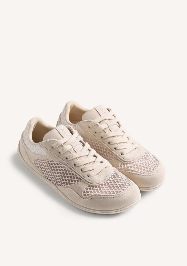 GIOSEPPO BAREFOOT - LEATHER AND MESH SNEAKERS ILESHA