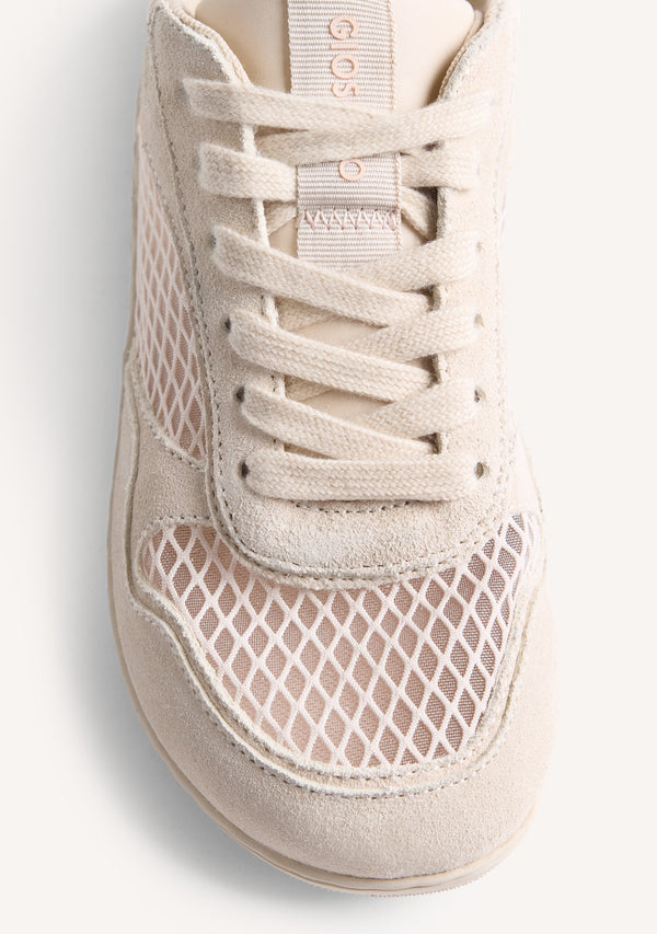 GIOSEPPO BAREFOOT - LEATHER AND MESH SNEAKERS ILESHA