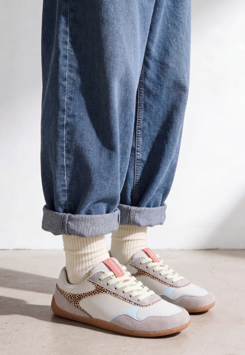 GIOSEPPO BAREFOOT - ANIMAL PRINT LEATHER SNEAKERS LUANDA