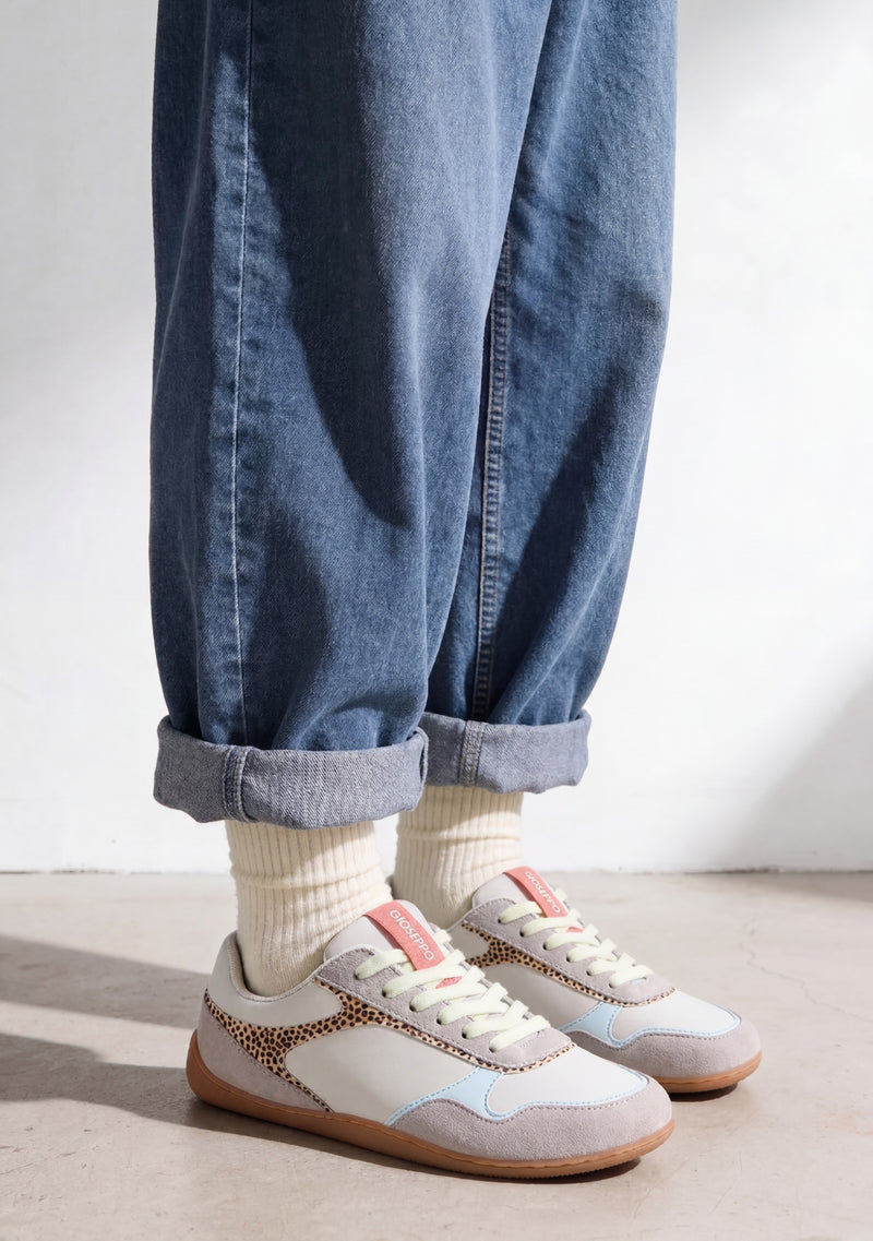 GIOSEPPO BAREFOOT - ANIMAL PRINT LEATHER SNEAKERS LUANDA