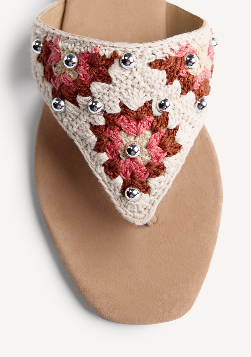 STUDS AND CROCHET SANDALS ISIOLO