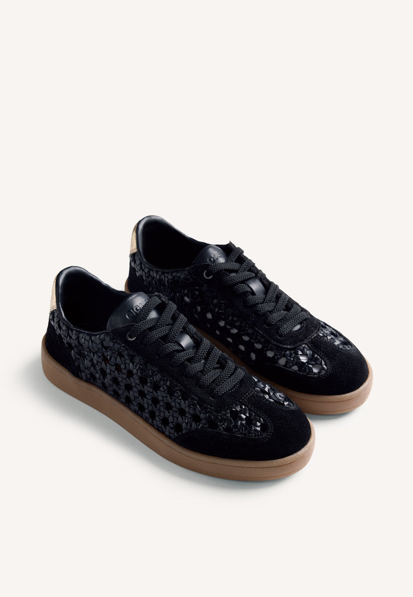 BASKETS CUIR TRESSÉ IJEBU