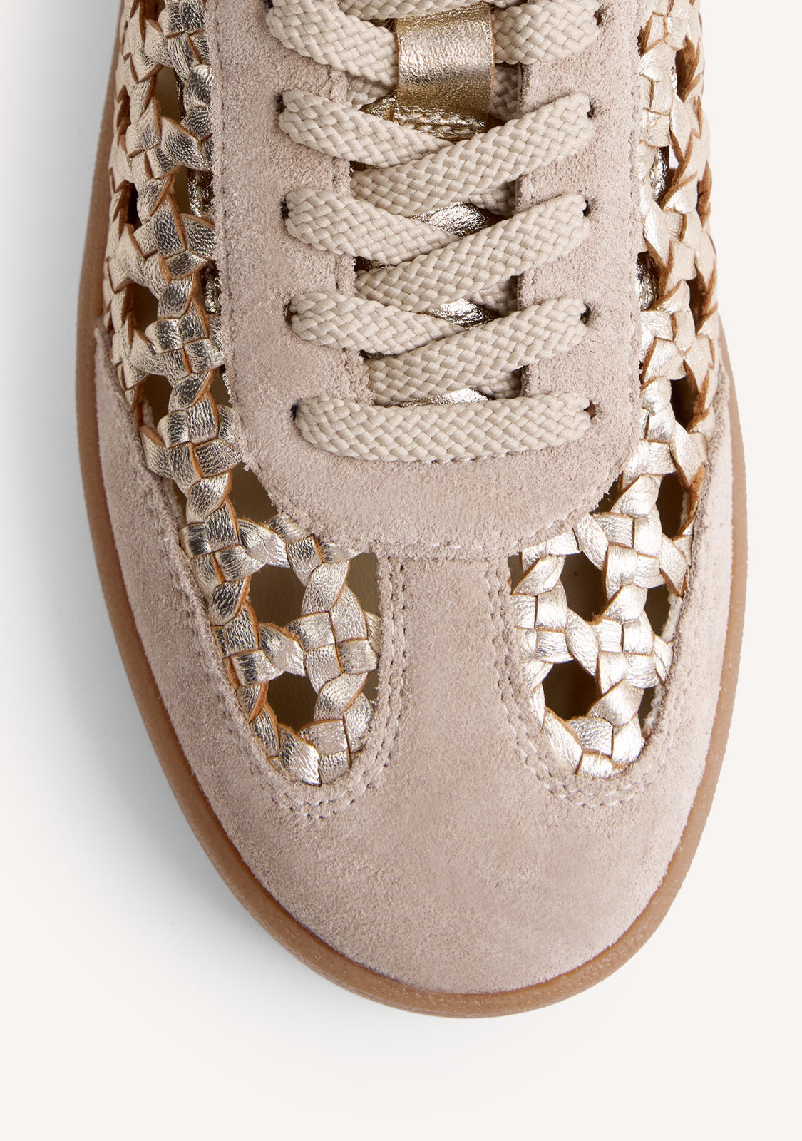 BASKETS CUIR TRESSÉ IJEBU