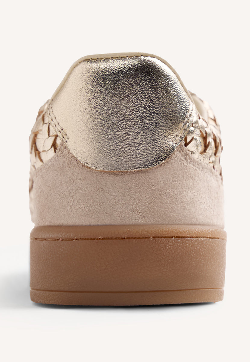 BASKETS CUIR TRESSÉ IJEBU