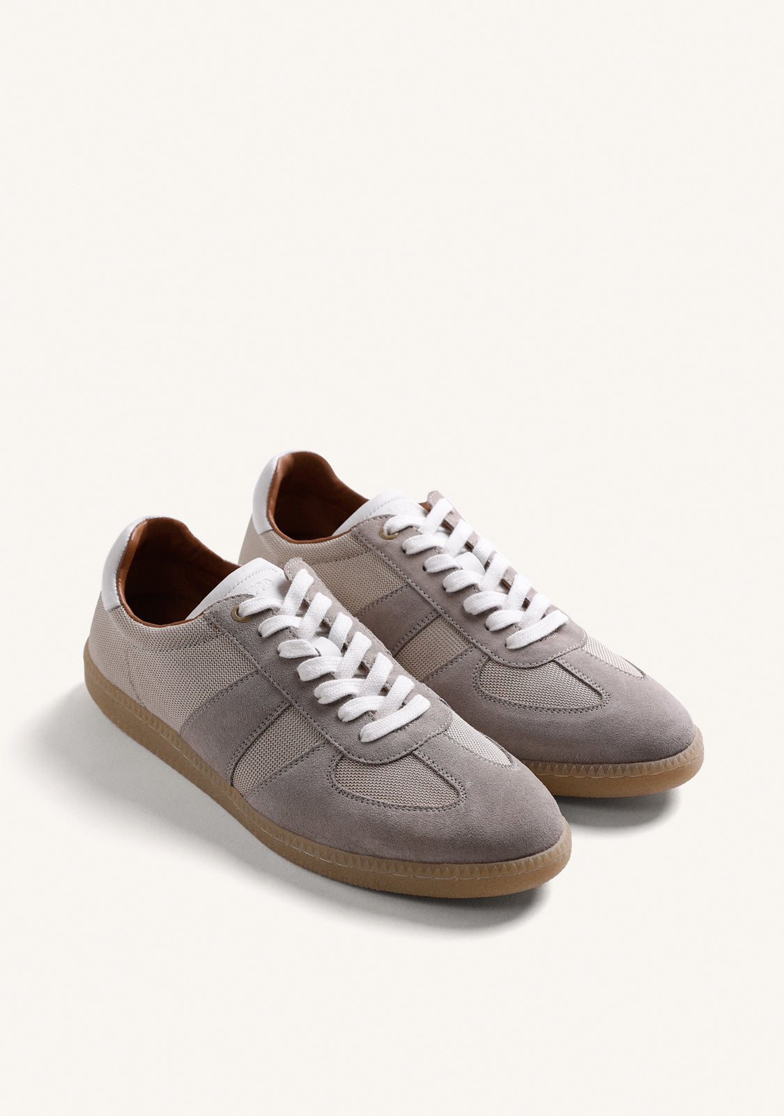 LEATHER AND MESH SNEAKERS RONGO