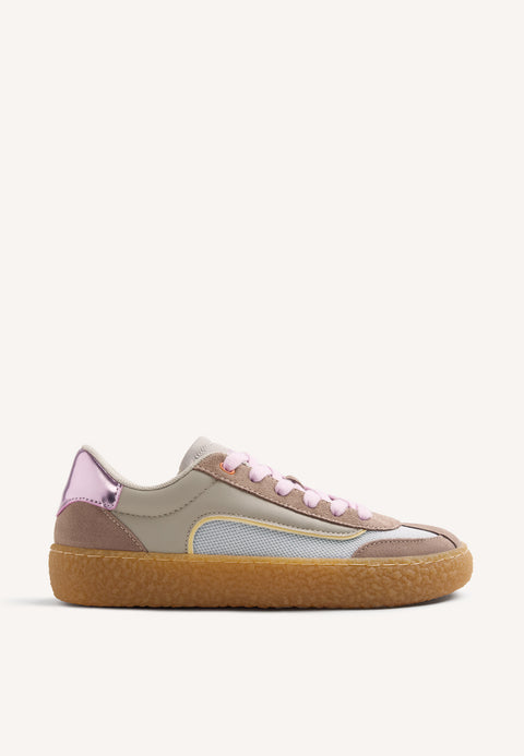 LEATHER AND MESH SNEAKERS RUIRU