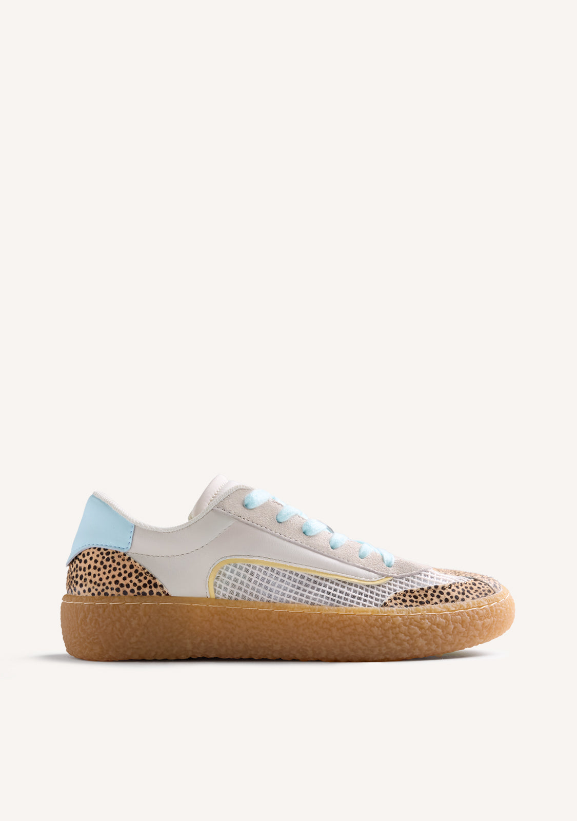 LEATHER AND MESH SNEAKERS COZAD
