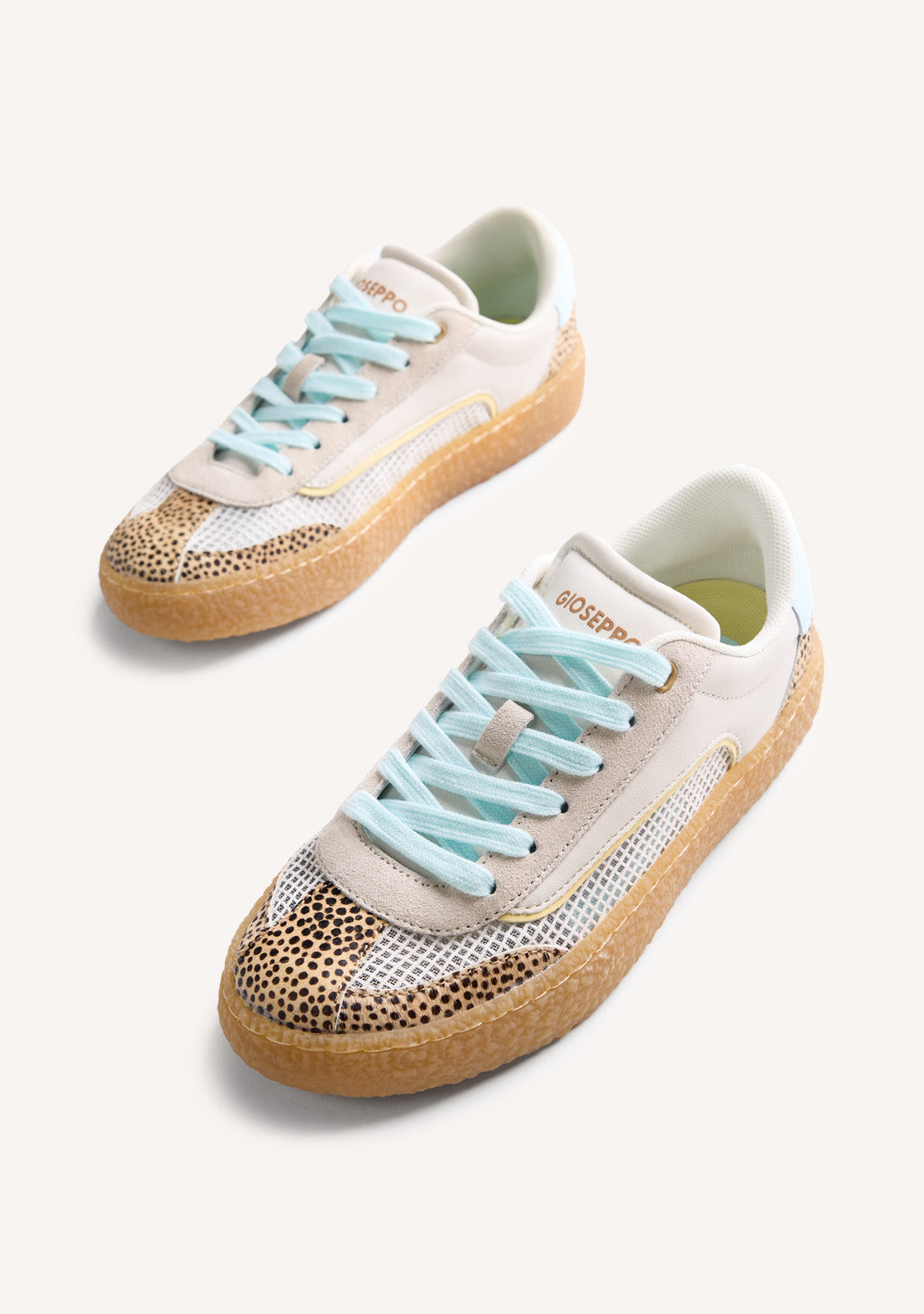 LEATHER AND MESH SNEAKERS COZAD