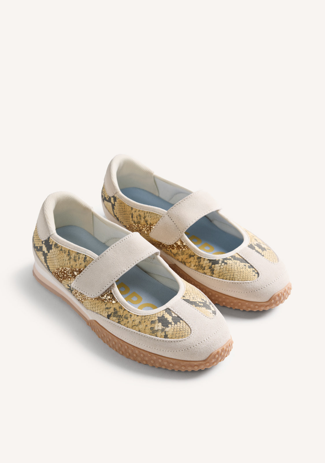ANIMAL PRINT LEATHER SPORTY BALLET FLATS PIROVAC