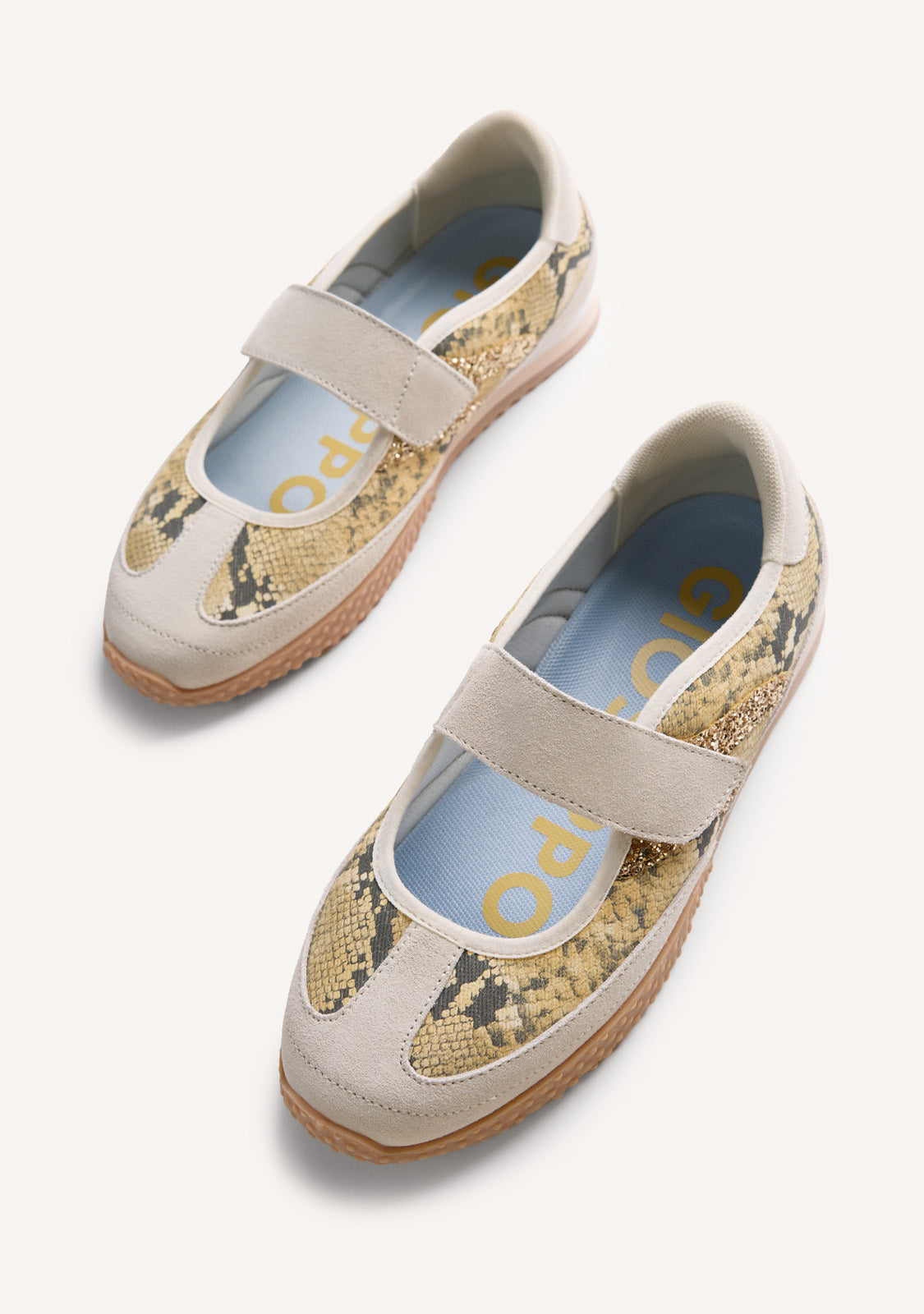 ANIMAL PRINT LEATHER SPORTY BALLET FLATS PIROVAC