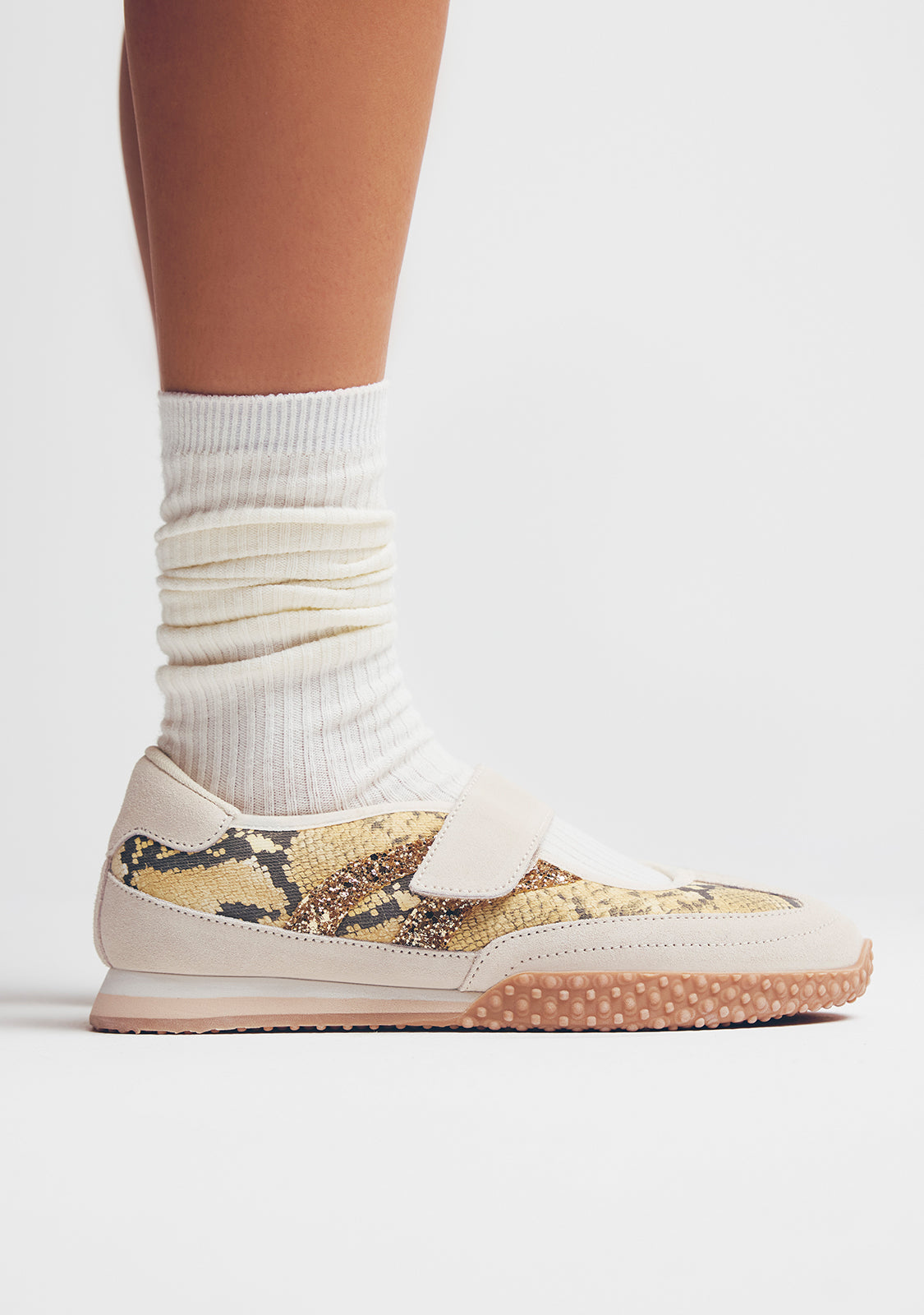 ANIMAL PRINT LEATHER SPORTY BALLET FLATS PIROVAC
